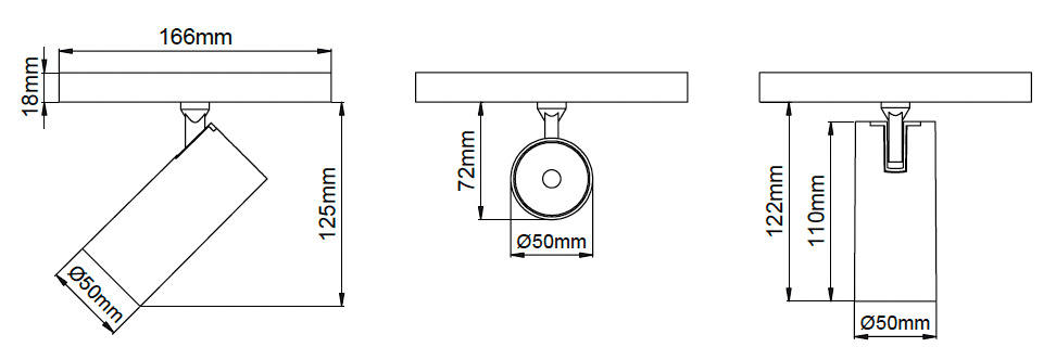 Silindir 50 Short Arm – Teknik Çizimler