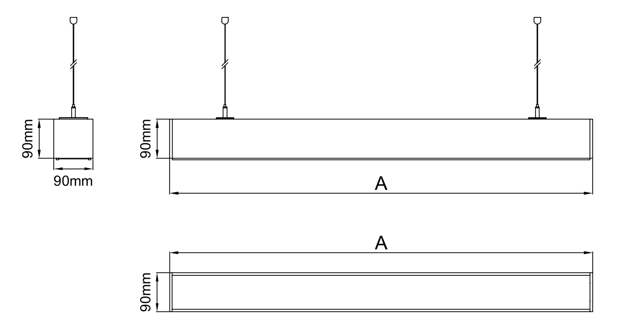 Cubus Surface Mounted – Teknik Çizimler