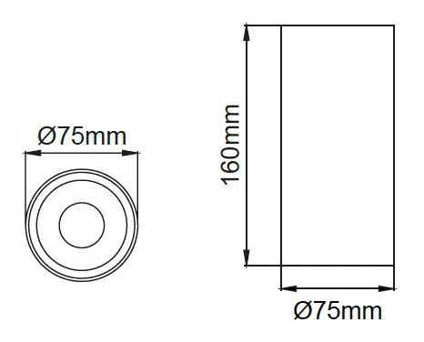 Silindir Deep Opto 75 – Technische Zeichnungen