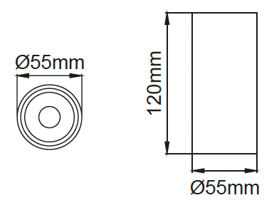 Silindir Deep Opto 55 – Technische Zeichnungen